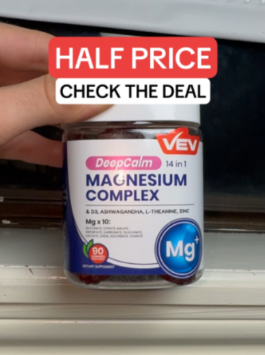 VEV 14-in-1 Magnesium Complex Gummies for DeepCalm. Results may vary. This is not medical advice. Prices may vary. Check current pricing before purchase. #vev14in1magnesiumcomplex  #Tiktokshopmemorialday #DealsForYouDays #weeklydeals #tiktokshop