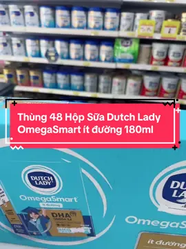Thùng 48 Hộp Sữa Dutch Lady OmegaSmart ít đường 180ml#dutchlady#suatuoi #xuhuong #suachobe #mebimsua 