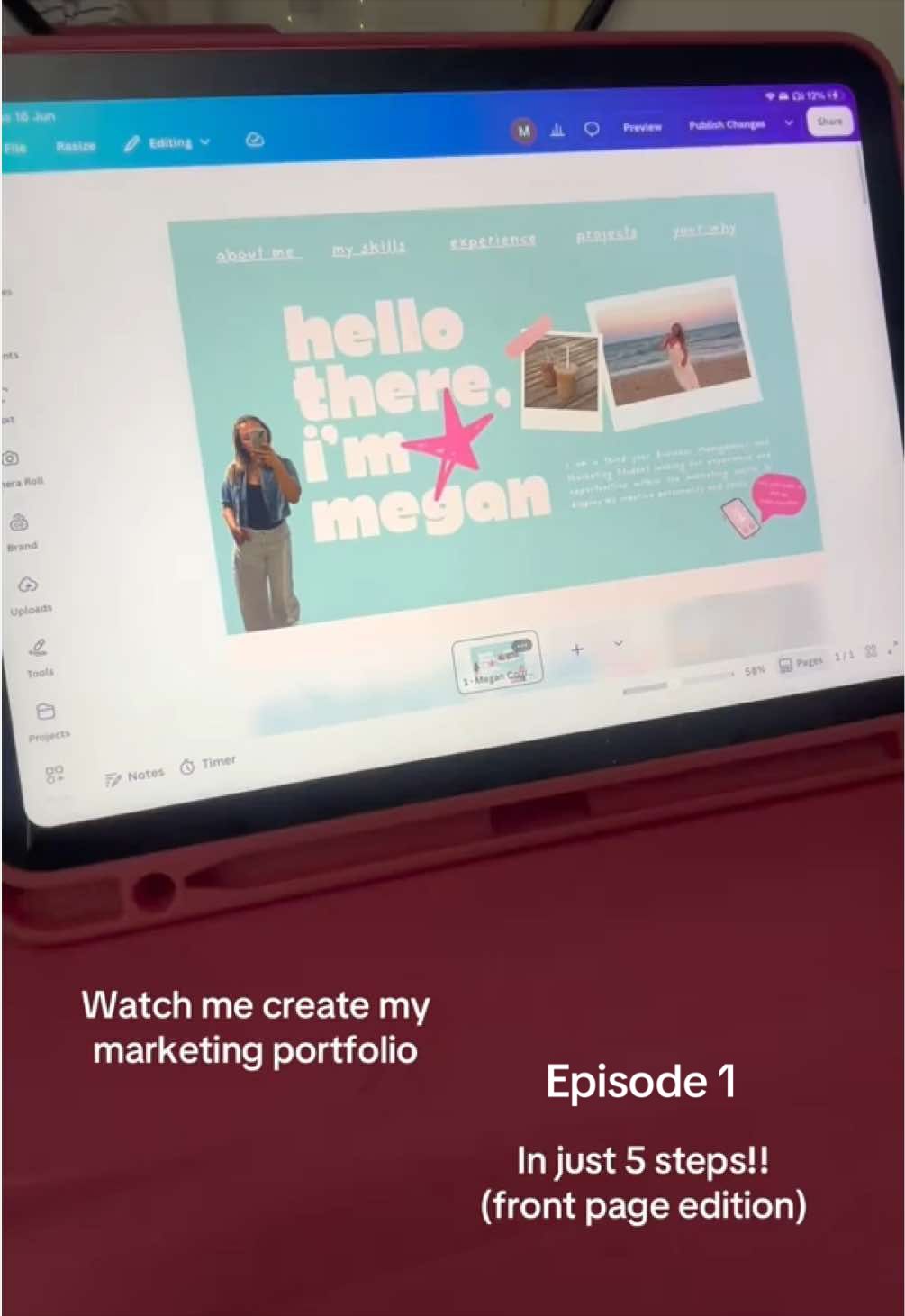 The 5 step tutorial for starting your creative portfolio in just 3 minutes!! (Episode 1) #portfoliotutorial #portfoliotips #startyourportfolio #marketingportfolio #marketing 