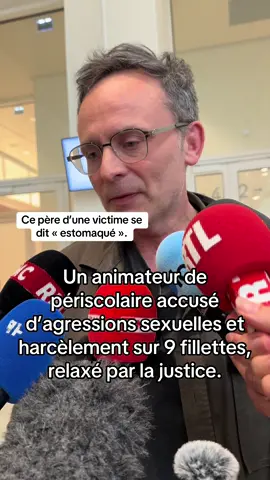 Un animateur d’une école parisienne, accusé d’agressions sexuelles plusieurs fillettes, a été relaxé ce mardi 16 juin par le tribunal correctionnel de Paris. Nicolas G., 47 ans, était poursuivi pour harcèlement sexuel et agressions sexuelles sur neuf jeunes filles de CM2 de l’école Titon à Paris. La justice reconnaît un « comportement inapproprié », mais les éléments fournis par l’enquête n'ont pas permis de démontrer le « caractère humiliant et dégradant des gestes reprochés ». Il s'agissait de la première affaire jugée depuis la multiplication d'accusations de violences dans le périscolaire parisien depuis début 2026. Manuel, le père d’une victime, est en colère et annonce faire appel. 