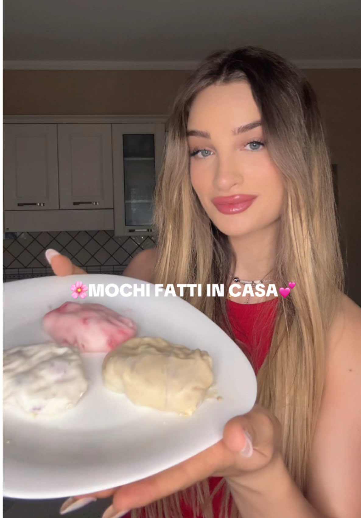 Mochi fatti in casa.😍 Un’ottima idea per cambiare ogni tanto! Li proverete?💕 #cooking #cuciniamoinsieme #mochi 