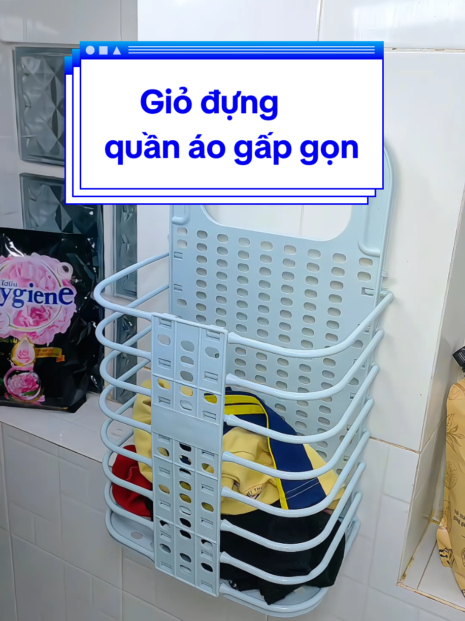 Giỏ đựng quần áo gấp gọn #giodungquanaogapgon #giodungquanaoban #giodungquanaobangapgon #giodungquanaotreotuong #giodungquanaobantreotuong 