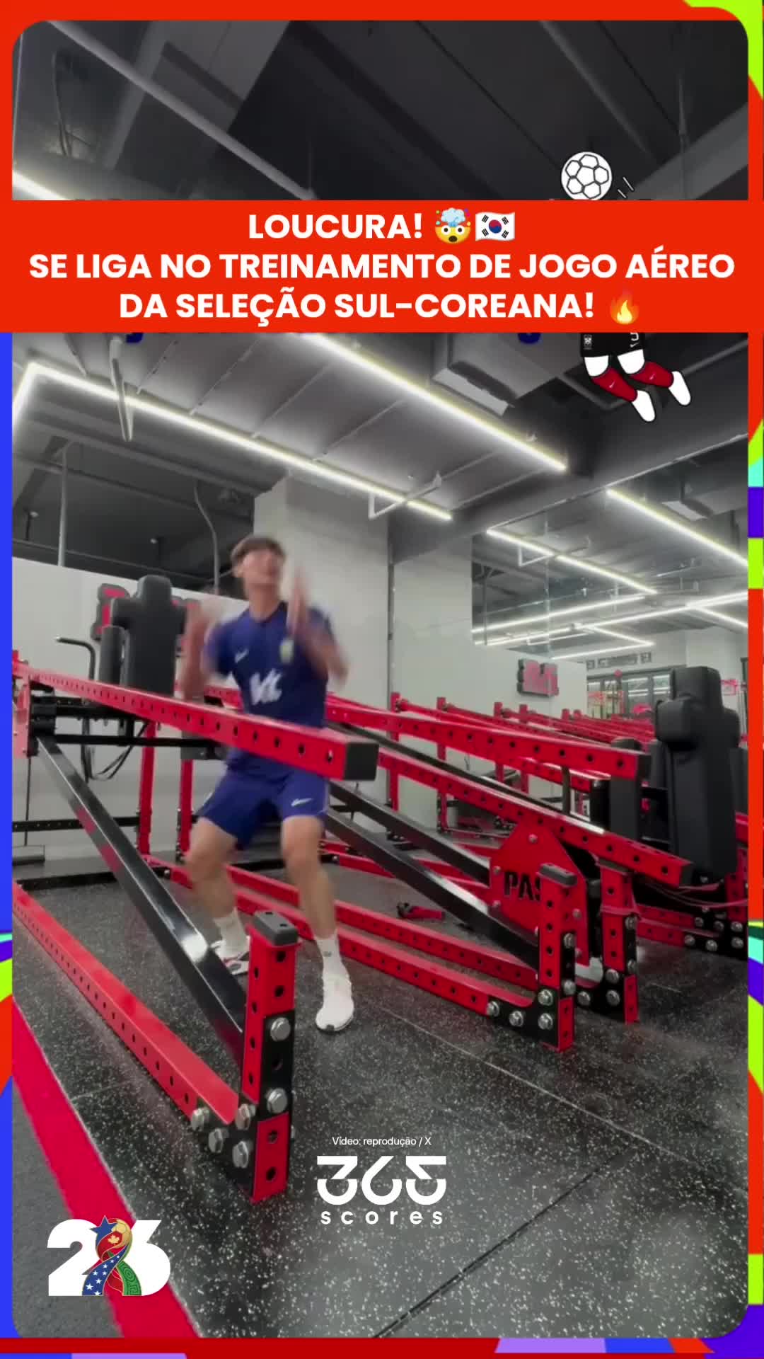 INTENSIDADE MÁXIMA! 🇰🇷✈️ A Coreia do Sul foca no treinamento físico pesado e no jogo aéreo para a Copa do Mundo. 🤯 Preparação intensa e foco total em cada bola alta! Que loucura! 🇰🇷⚽ #CoreiadoSul #CopaDoMundo #Treinamento #Futebol #365Scores