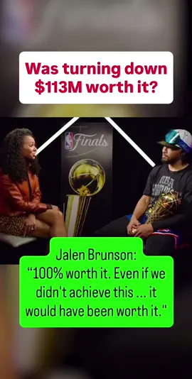 #JalenBrunson took a $113M pay cut to help the @New York Knicks build a championship team. @ESPN #NBA 