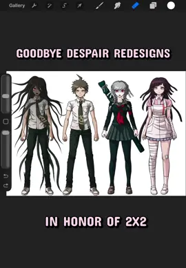 Goodbye Despair Redesigns!! I’d love to hear what everyone thinks I’m very proud of these :) #danganronpagoodbyedespair #danganronpa2x2 #danganronpav3 #art #sdr2 
