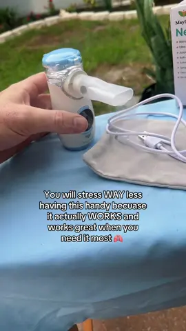 Let me tell you, how convenient this is to have especially when you’re not home. It’s dead silent too, super compact and easy to clean 😮‍💨 #mom #kids #family #nebulizer #foryoupage 