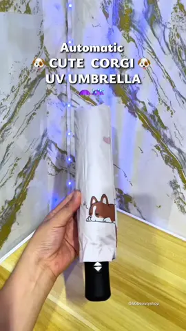 Cute Corgi Puppy UV Umbrella ☔️ #uvumbrellaautomaticfolding #automaticumbrella #umbrella #uvumbrella #umbrellaautomatic 
