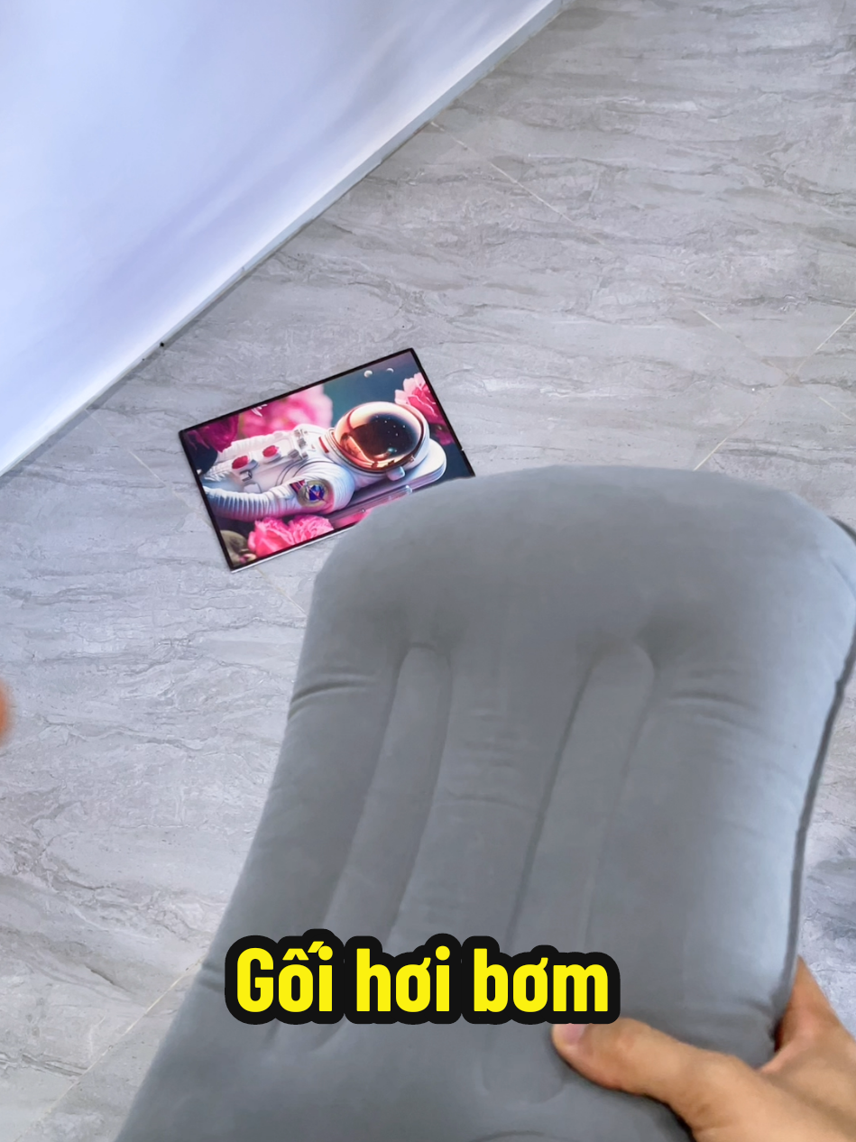 Gối hơi bơm gấp gọn #goihoigapgon #goihoidulich #goihoi 