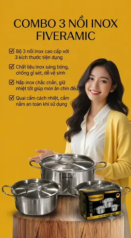 combo 3 bộ nồi inox #noiinox #giadungnhabep 