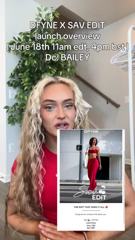 @DFYNE x sav edit launch overview | June 18th(tomorrow) 11am edt, 4pm bdt | Dc: BAILEY saves  #dfyne #dfyneathlete #dfynereview #dfynehaul #gymfits 