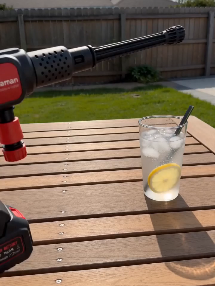 Yard cleanup is now ridiculously easy. This 230W cordless beast blasts grime from anywhere. No cords, no stress. 🤯 Link below! #pressurewasher #carcleaning #yardwork #DIY #satisfying