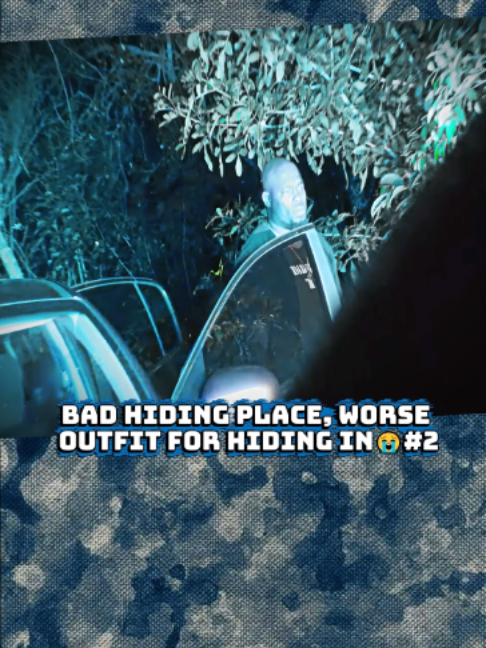 Bad hiding place, worse outfit for hiding in😭 #cops #copsoftiktok #arrested #pattymayo #bountyhunter