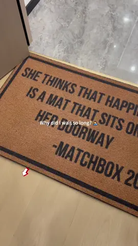 Who else gets this lyric reference?😂#tiktokshopdealsforyoudays #floormat #homedecor #matchbox20 #doormat 