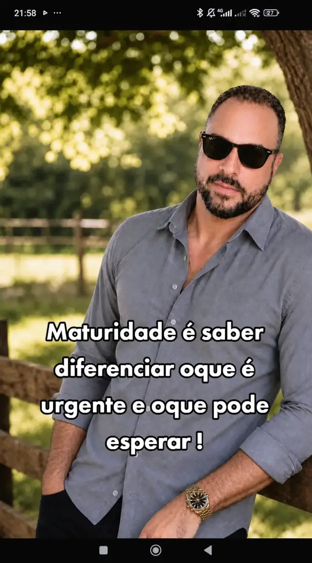 Fazer as coisas no nosso  tempo,sem desespero,sem correria,tudo se resolve!#maturidade #maduro #incentivo 