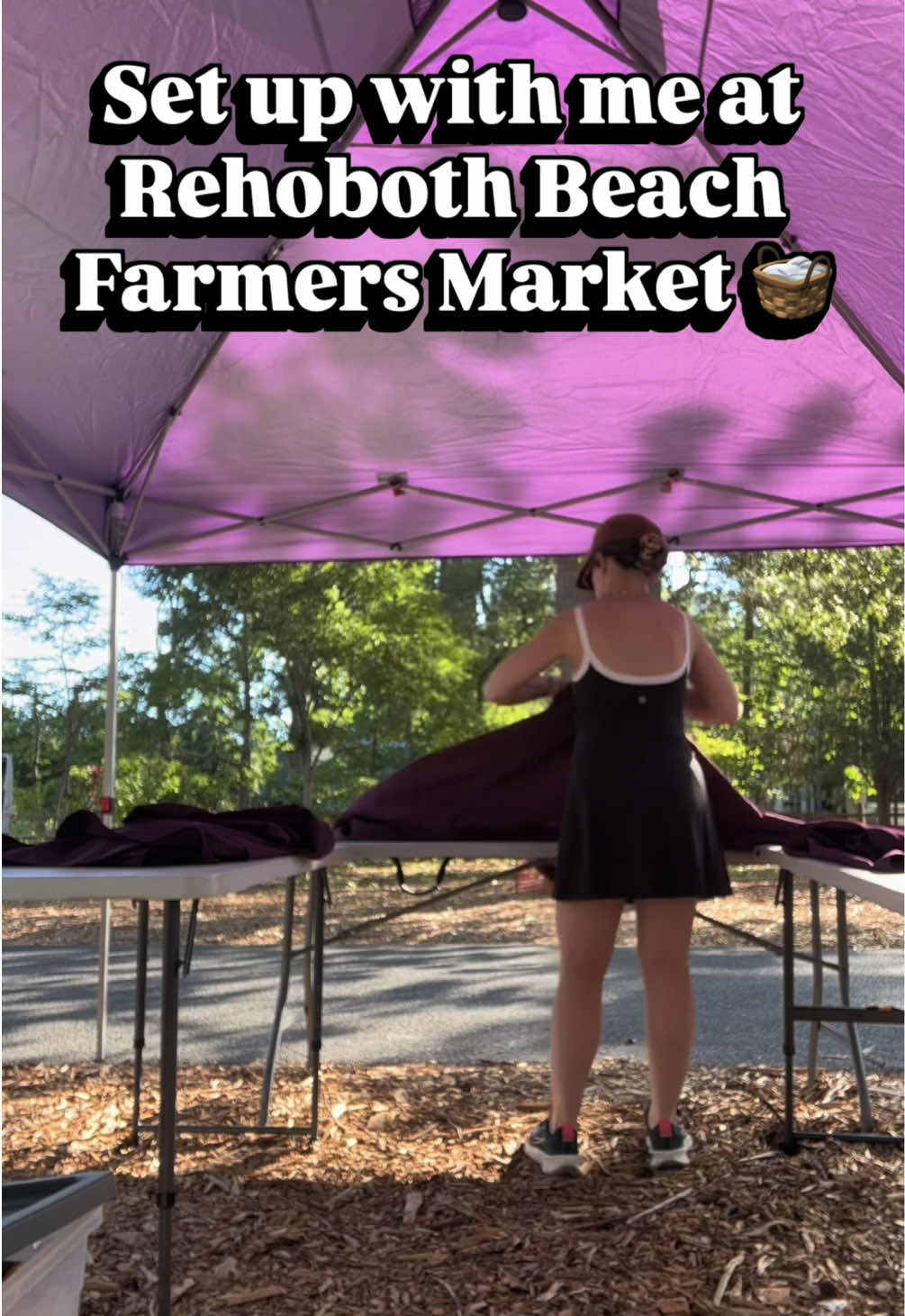 Set up with me at Rehoboth Beach Farmers Market! 🧺 Shop Alni Body Care handmade shower steamers, bath bombs, natural bug spray, vegan skincare, & more every Tuesday 10-2 in Grove Park.  #farmersmarket #shopping #haul #handmade #vacations 