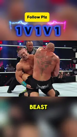1 v 1 v 1 match | Brock v Roman v John Cenna #fyp #WWE #wrestling 