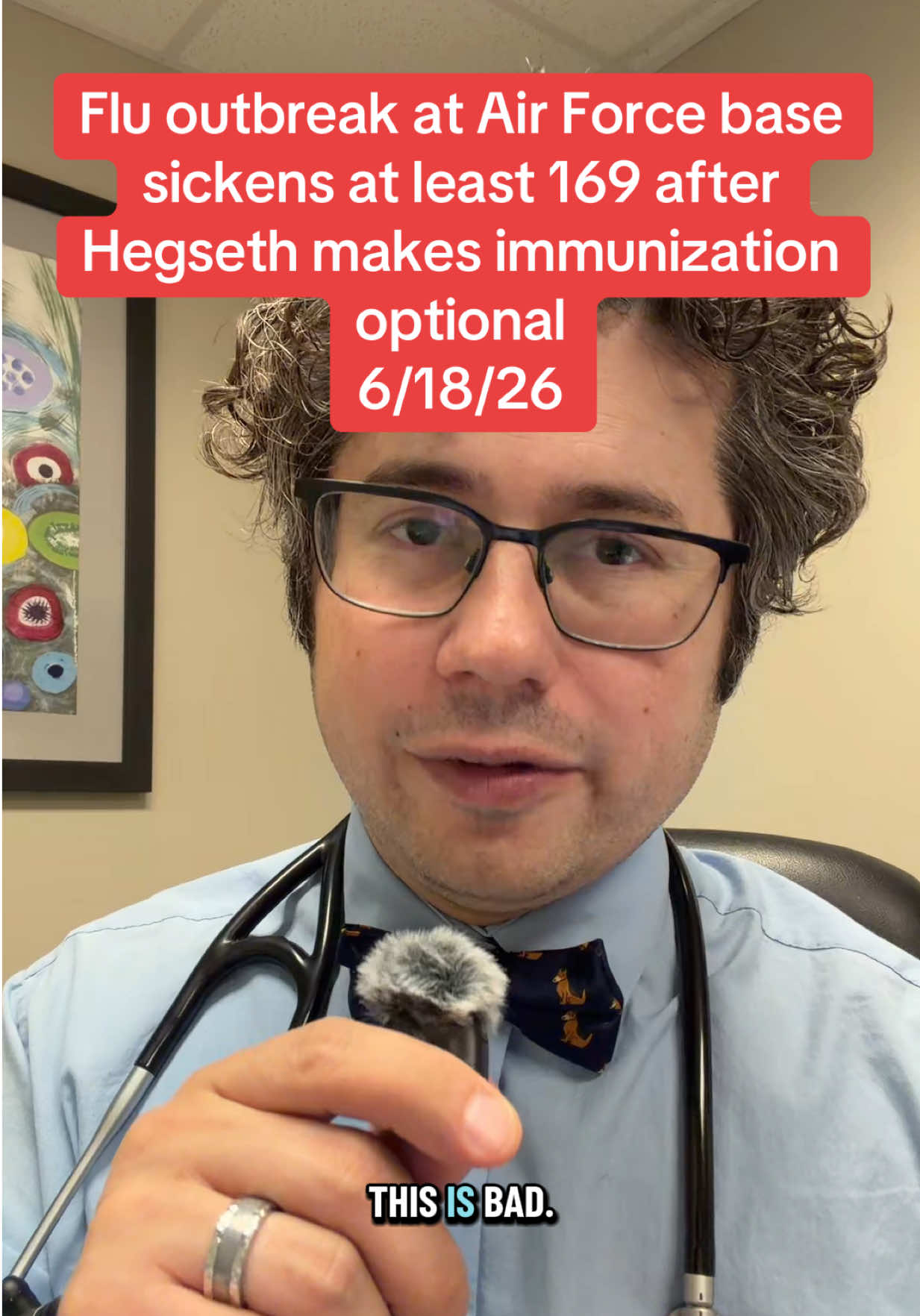 Flu outbreak at Air Force Base after Hegseth makes immunization optional. #flu #tiktokdoc #learnontiktokcontest