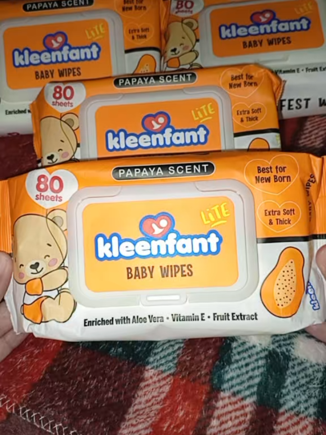 check out na mga mi😍 #babywipes #kleenfant #papayascent #wipes 