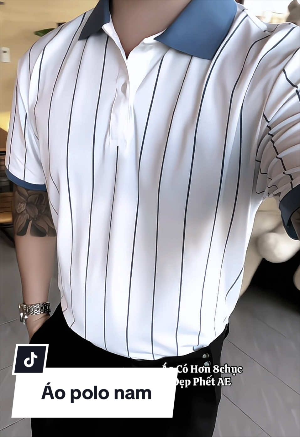 Áo Polo Nam Nữ Kẻ Sọc Mặc tôn dáng#aopolo #fyp #OOTD #xuhuong 