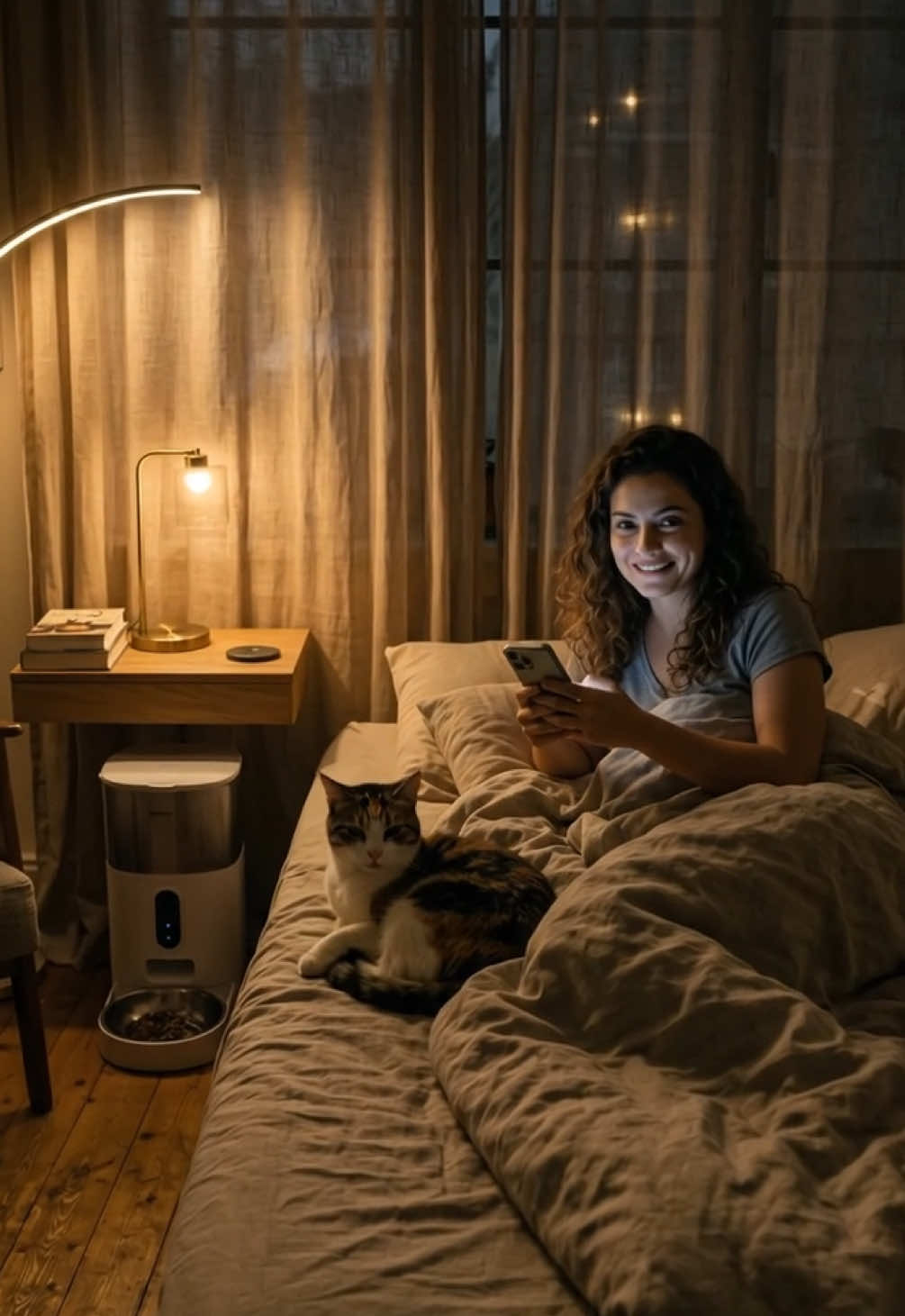 Vou te contar como eu ganhei 30 minutos de sono toda manhã 😴⏰ Alimentador automático — programo antes de dormir e pronto Enquanto eu durmo, ele resolve 👇  alimentadorautomático #dicasparapets #gatomia #tiktokshopbr #vidacomgato