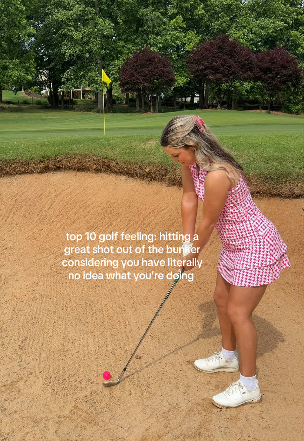 Anyone else?! 😆 best feeling ever given I expect it to ruin the hole for me but then I end up hitting a great shot 😏 #golf #golfer #golftok #golftiktok #fyp 