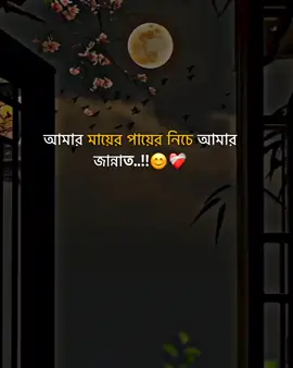 আমার মায়ের পায়ের নিচে আমার জান্নাত..!!😊❤️‍🩹 #foryoupage #foryou #fyp 