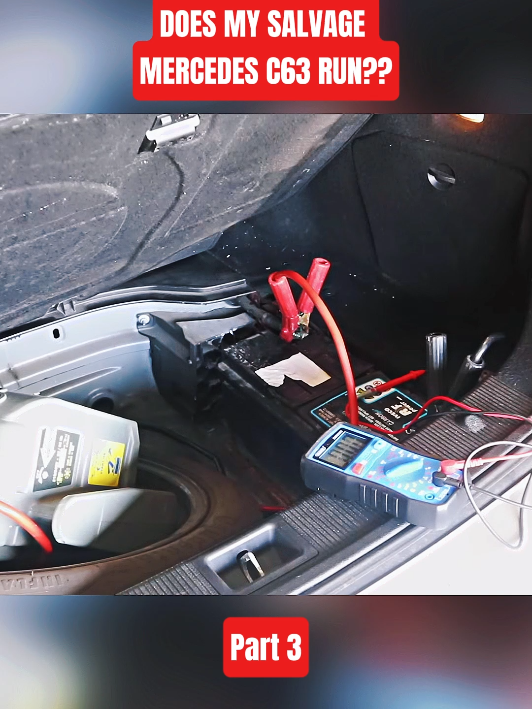 DOES MY SALVAGE MERCEDES C63 RUN?? | Part 3 #MercedesC63 #Salvage #Restoration #MechanicLife #CarRepair