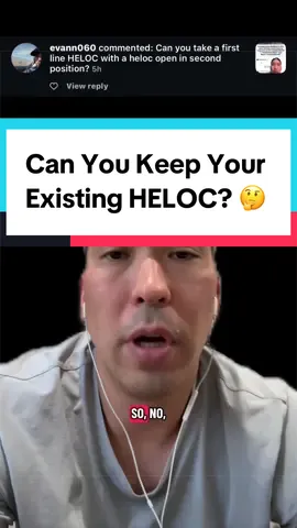 You cannot keep a second-position HELOC open when moving into a First Lien HELOC. ✅ Mortgage paid off ✅ Existing HELOC paid off ✅ Liens consolidated into one loan The goal is simplification, not stacking more debt. Every homeowner's situation is different, which is why we analyze the numbers before making recommendations. #creatorsearchinsights #greenscreen 