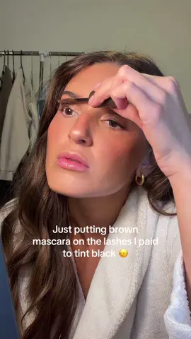 Husband doesn’t need to know this one🤪 @Makeup By Mario #makeup #brownmascara #lashtint #datenight 