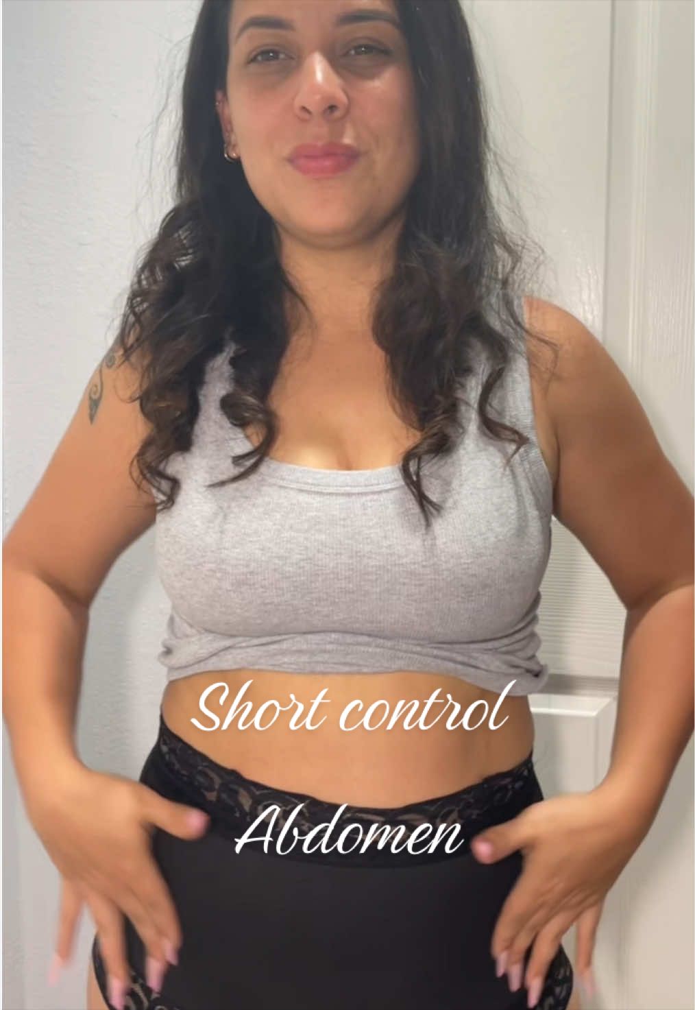 Bragas de encaje de cintura alta en contraste para mujer - Control de barriga elástica, levantamiento de glúteos, moldeador de compresión ligero y transpirable, ropa interior invisible suave básica para bodas, fiestas, uso diario #summerwins #shortfaja #short #shortmoldeador #dealsforyoudays #