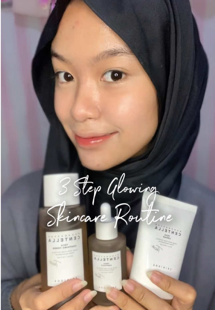 3 Step glowing skincare routine with @SKIN1004 #playlab #50xCentella #CentellaTeca #TECA1004 #InstantSoothing 