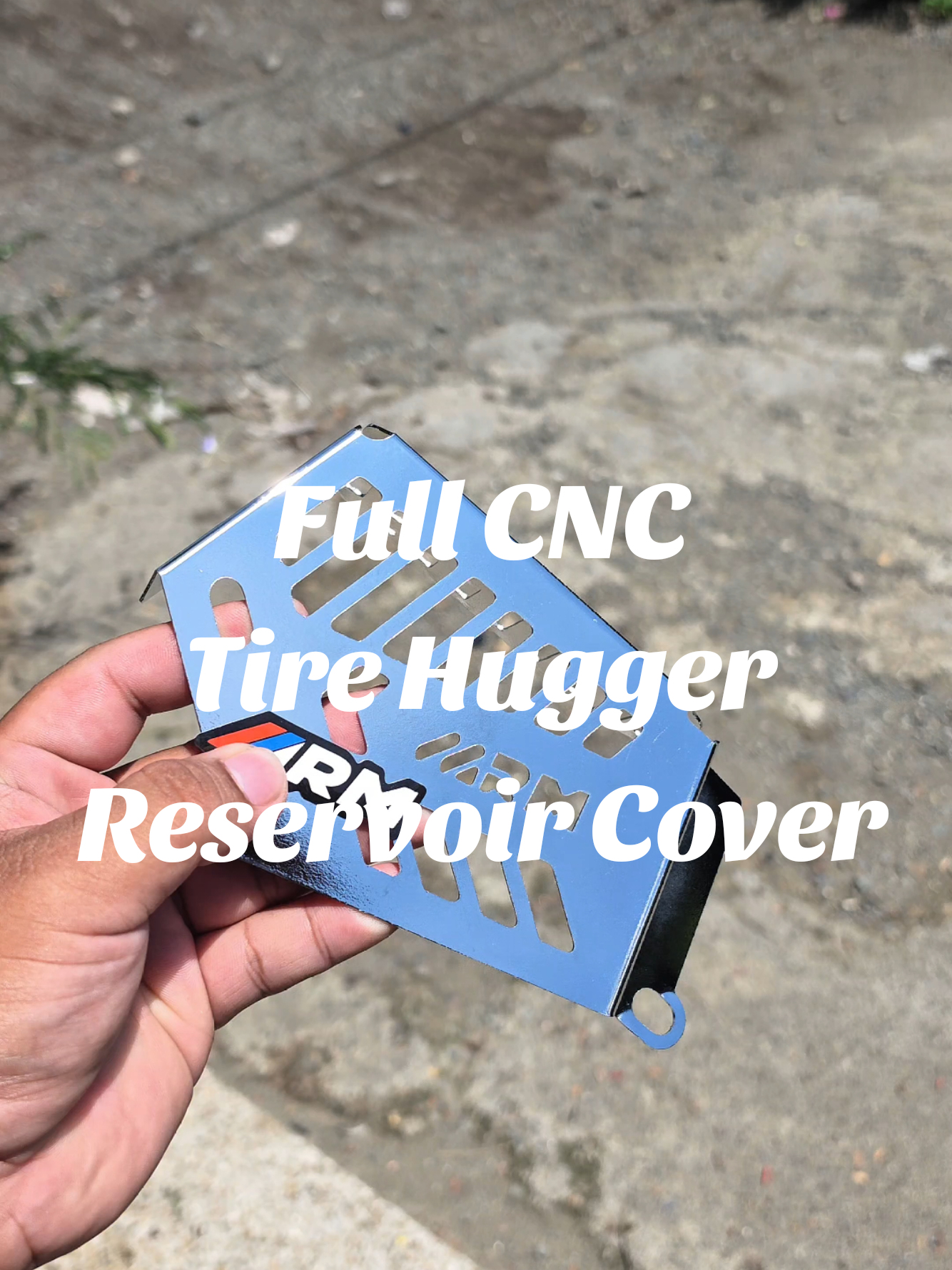 Full CNC Iron Parts Nickel-Plated Hugger Airblade Reservoir Cover For Honda Click 125i/150i #click125i  #click125accessories  #tirehuggerhondaclick  #tirehuggerreserviorcover 