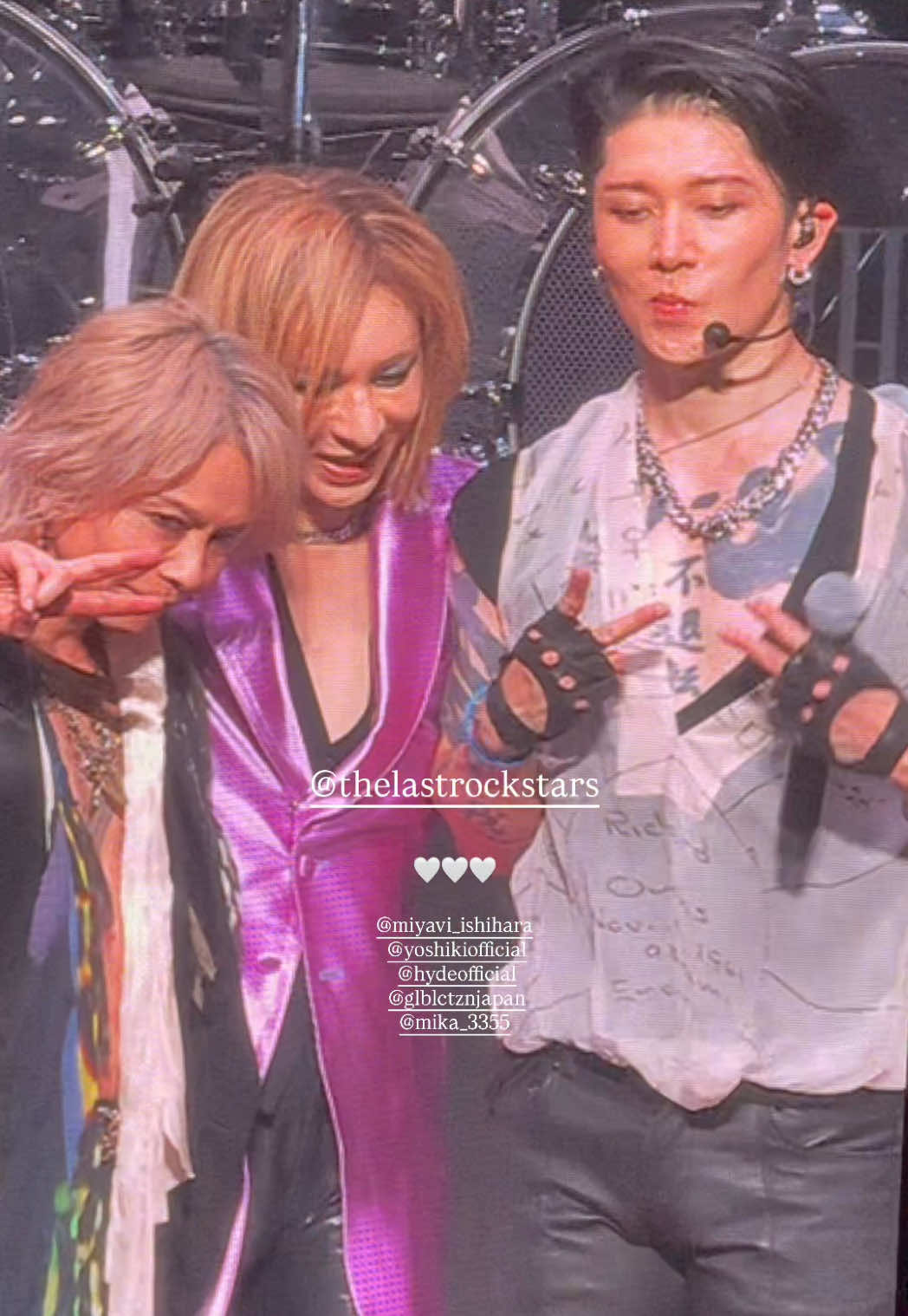 幸せそうだったー♡ MIYAVIさん泣いちゃうかと思った🥲🤍✨ またいつか ‪‪❤️‍🔥 Global Citizen LIVE: Tokyo June 18, 2026 (Thu) | Tokyo International Forum #MIYAVI #YOSHIKI #Hyde  @Miyavi Lee Ishihara @HYDE 