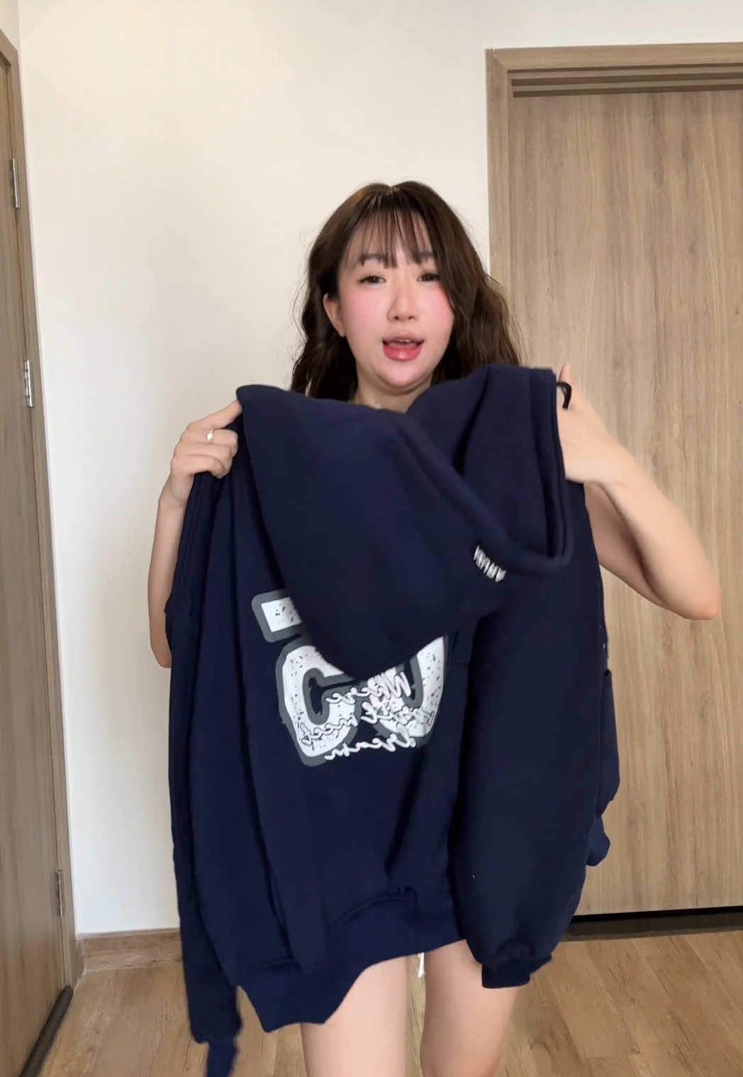 +1 em hoodie nỉ bông form mũ to màu xinh cho mấy ní mặc từ hè qua đông #hoodie #hoodiezip #aokhoac #reviewthoitrang #xuhuong 