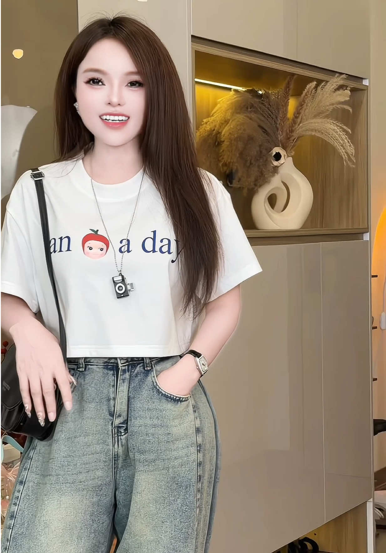 Áo thun dáng croptop mùa hè mặc lên năng động trẻ trung ạ #gucuahue #aodep 