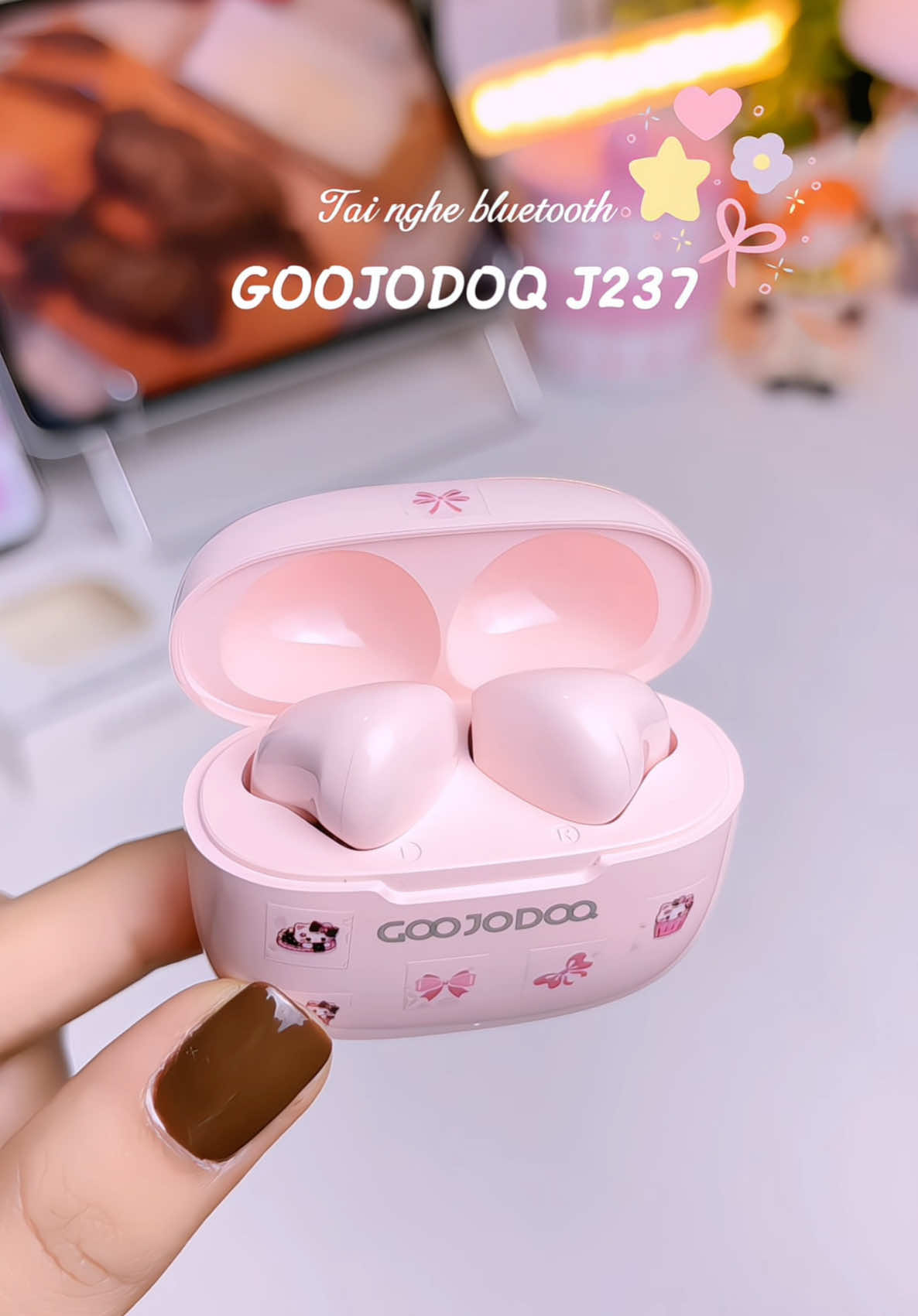 Tai nghe nhà Goojodog giá hạt dẻ mà nghe siu êm nha mấy vợ ơi 💖#goojodoq #tainghebluetooth #tainghechongnuoc #tainghe #phukiendienthoai 
