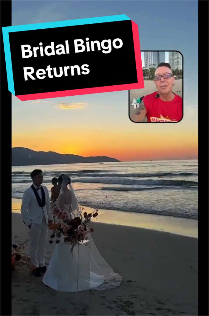 👉 chadvietnamirl.com 👈 Bridal Bingo is BACK 👰✨ Live from My Khe Beach, Da Nang and we're voting on dresses, not the women. Every single one of these ladies is a winner, we're just picking the best dress. This is the show you didn't know you needed. Tune in and see who takes it 👀 #bridalbingo #danang #mykhebeach #vietnam #liveshow BRIDAL BINGO IS BACK 👰‍♀️ @Skibidi Scott ❌ 