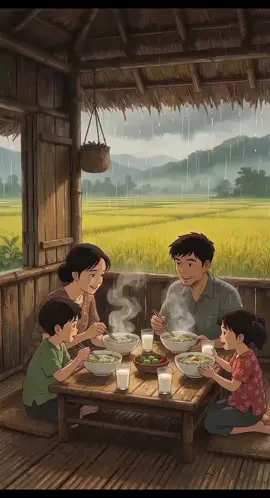 A peaceful rainy morning #FamilyLove #mưa #peaceful #rain #ghibli 