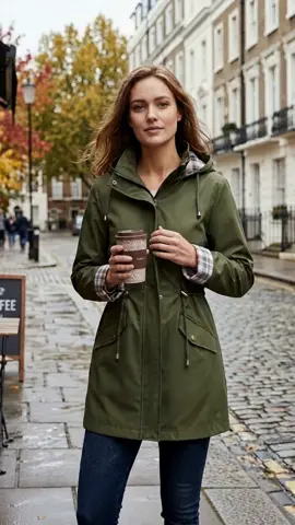 Women's Solid Color Drawstring Zip Up Hooded Trench Coat, Waterproof Windproof Breathable Outerwear, Casual Long Sleeve Raincoat for Spring & Fall #womenscoats #oversizedzipuphoodie #womensjackets #waterproofwindproof #waterproofclothing #waterresistanttote #longwoolcoats #colorwowdreamcoatextrastrength #summercoat #rainydaymusthave