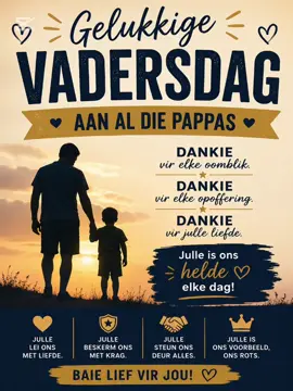 gelukkige vandersdag aan Al die pappas daar buite ,hoop julle het n goeie dag #FathersDay #hoop #vadersdag  #viral