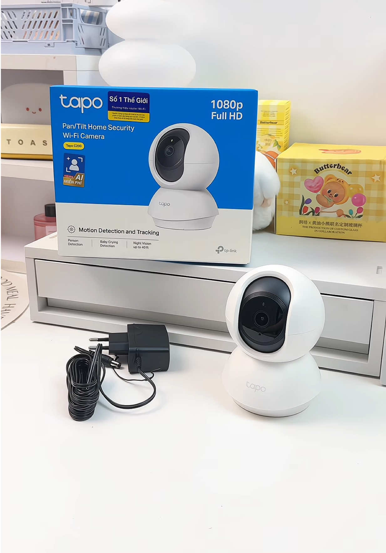 Từ ngày có em camera đa tính năng này đi đâu, làm gì cũng yên tâm hẳn luôn í các mom ạ #camera #tapoc200 #tplinktapoc200 #xuhuong #mebimsuachamcon 