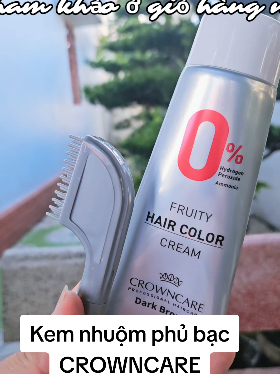 Kem nhuộm Tóc phủ bạc dạng lược Crowncare tuýp 100ml Chiết xuất từ trái cây không amoniac Thuần chay thảo dược lành tính #thuocnhuomtoc #kemphubac #phubactainha #nhuomphubac #crowncare 