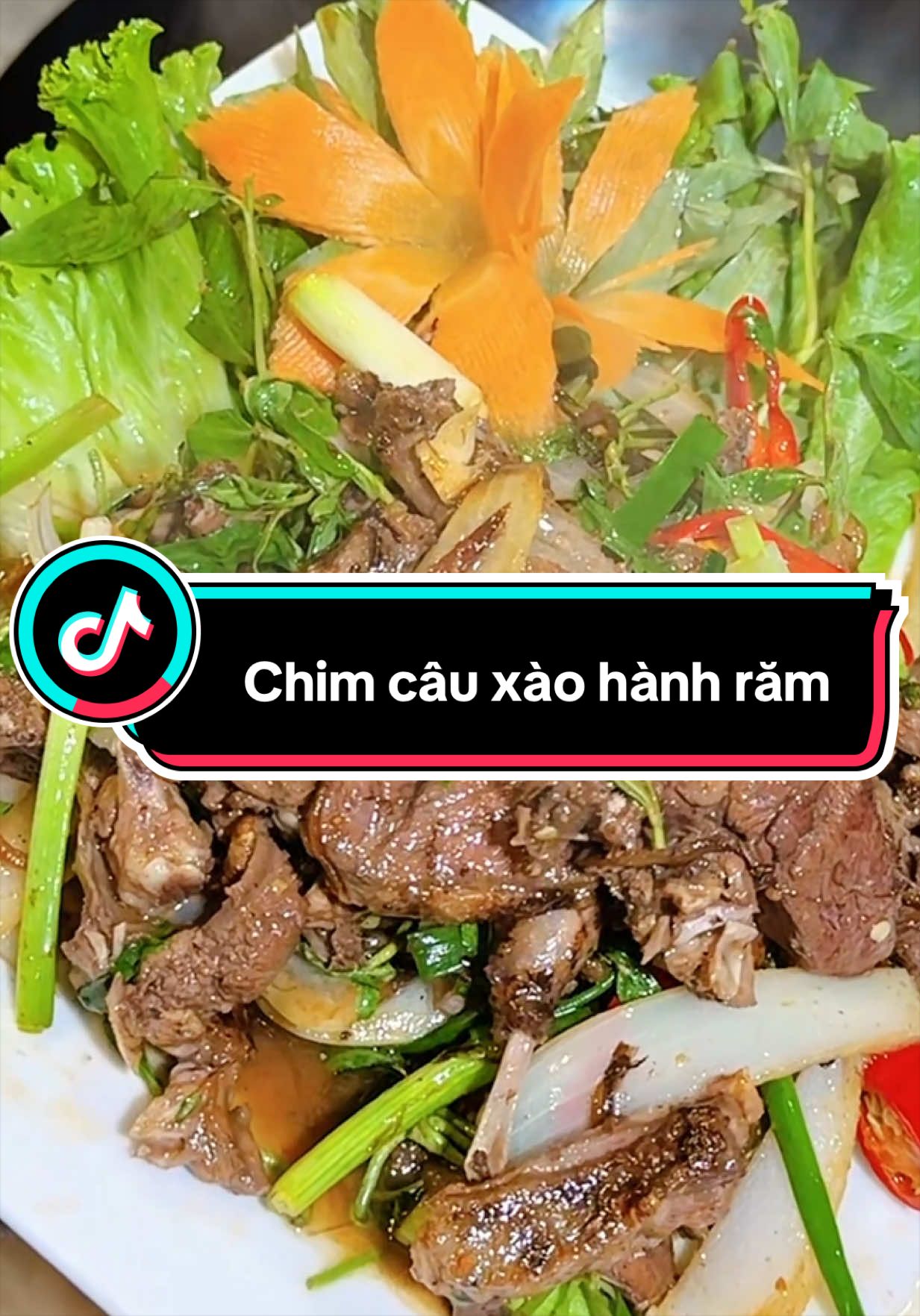 Chim câu xào hành răm