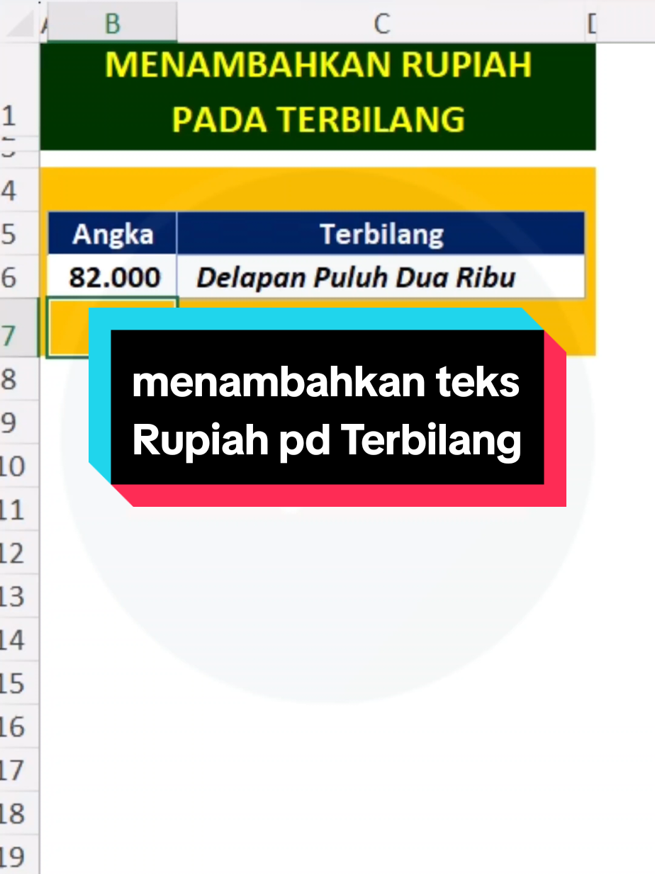 Trik Excel, Menambahkan Teks Rupiah pada Terbilang www.youtube.com/bengkelexcel selengkapnya👉👉👉  #excel #exceltips  #shortcuts  #foryoupage #exceltraining