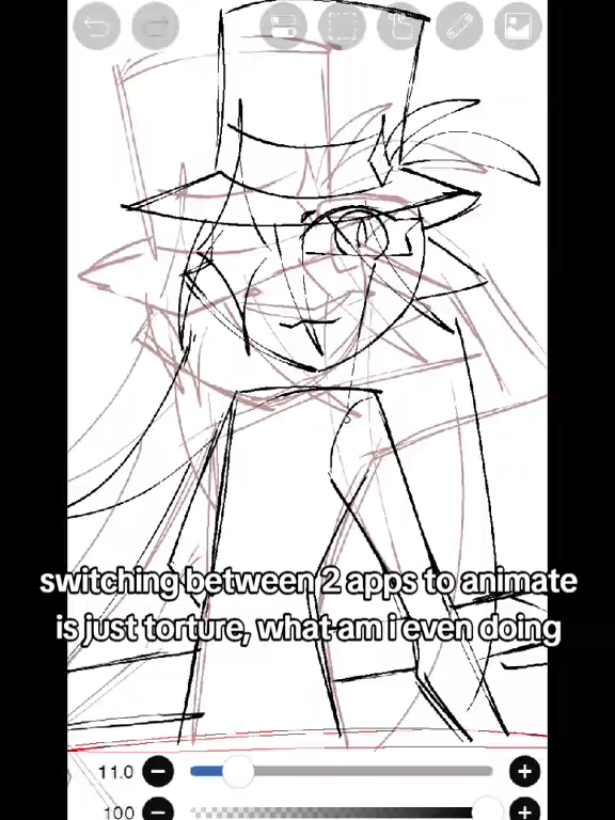ts is gonna take me a whole month be fr🏃🏃 the second app is hipaint btw!! #art #animating #wip #ibispaint #hipaint 