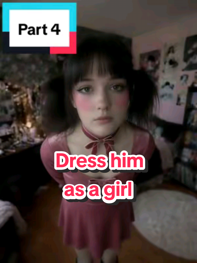 I turned my boyfriend into a girl. #femboy #boytogirl #crossdressing #boyinskirt Gender swap / male to female transformation / boy in a skirt / dress him as a girl 
