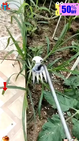 Gigi garu keluli karbon tinggi kukuh tahan lama, gembur tanah cabut rumput untuk taman rumah
