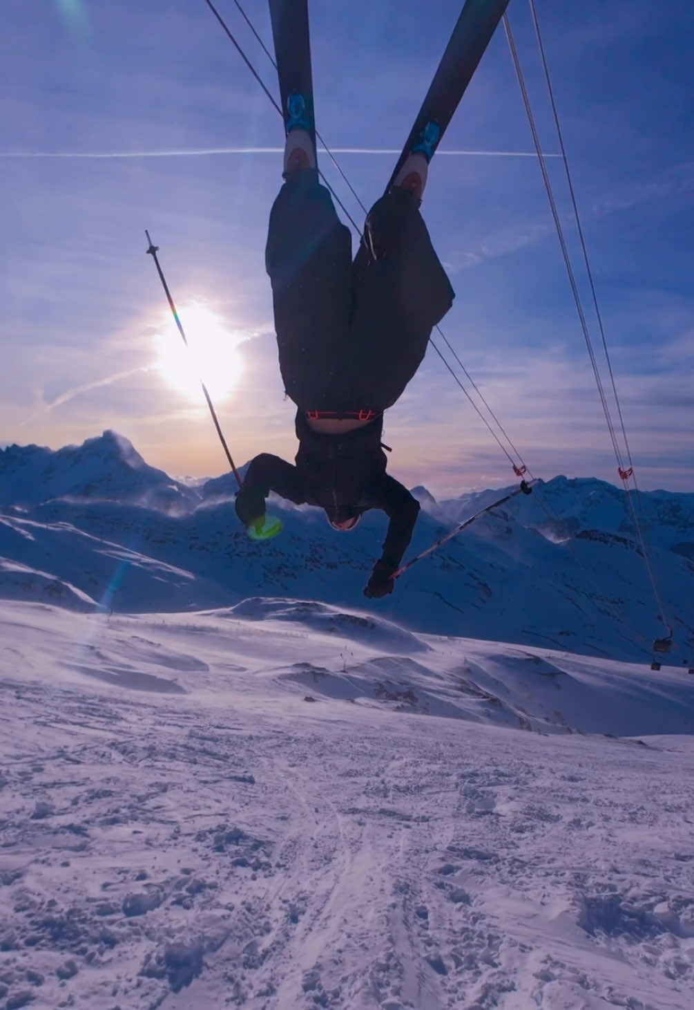 The path less traveled  #ski #bluebird #sunset #backflip 