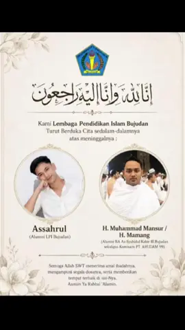 semoga Allah menempatkan di sebaik _ baik tempat yang di ridhoi_Nya Aamiin, kalian orang baik berkumpul dalam surga_Nya. #komisarisarudam99 #arudam99 