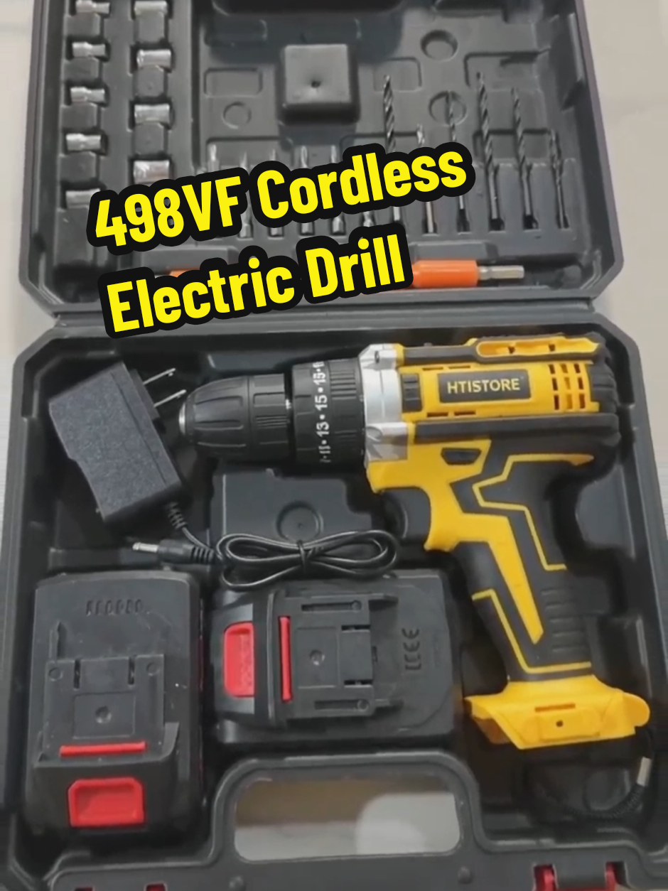 [COD] 498VF Cordless Electric Drill Hammer Drill Driver Impact Drill Hand Drill With Free Two 998V Batteries 32pcs Set With 998V Battery Rechargeable COD #cordlessdrill #electricdrill #drillset #wirelessdrill #rechargeabledrill 